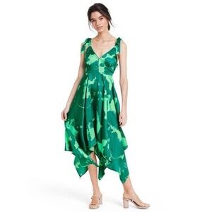 Alexis Asymmetrical Green Dress
